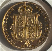 1887 Gold Half-Sovereign Reverse